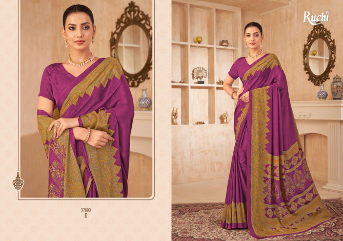 Vivanta Silk 38 By Ruchi Silk Crepe Printed Sarees Wholesale Shop In Surat